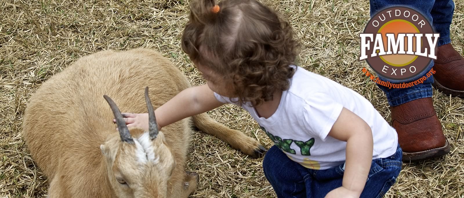 Petting at the Family Outdoor Expo